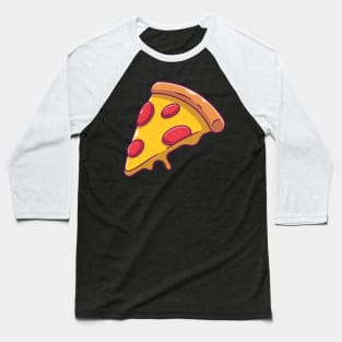 Slice of pizza with melted cheese cartoon Baseball T-Shirt